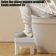 thumbnail image 4 of Latrodar Toilet Stool Squatting Poop Stool Bathroom Potty Step Stool Toilet Assistance Steps Step Stool Fits All Toilets Detachable Stackable White Upgraded, 4 of 5