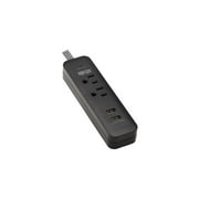 Tripp Lite Surge Protector Power Strip 2-Outlet 2 USB Ports 2.1A TLP206USB