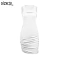 thumbnail image 2 of Vestidos sexys ajustados, sin mangas y fruncidos para mujer, 2 of 6