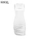 thumbnail image 2 of Mini vestidos sin mangas sexy fruncidos para mujer, 2 of 6