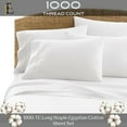 thumbnail image 2 of King 6-Piece Sheet Set 1000-Thread Count 100% Pure Organic Cotton, 28" Deep Pockets (1 Flat, 1 Fitted, 4 Pillowcases) - White, 2 of 7