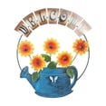 thumbnail image 2 of Cadancy Welcome Sign Watering Can Wall Decor for Garden Fence, Creative Metal Hanging Plaque with Flower Design, Rustic Outdoor Porch Patio Gate Home Entrance Decoration Housewarming Gift, 2 of 7