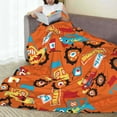 thumbnail image 6 of Cauagu Monster Truck Pattern Flannel Bed Blankets,Fleece Blanket Comfortable Air Conditioning Blanket for Sofa Bed Travel Couch & Living Room -80"x60", 6 of 8