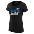 thumbnail image 2 of Women's G-III 4Her by Carl Banks  Black Oklahoma City Thunder Super-Slim Fit Lightweight Team Sport V-Neck T-Shirt, 2 of 3