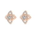 thumbnail image 2 of ANGARA Natural Diamond Interlinked Marquise Frame Stud Earrings in 14K Rose Gold for Women (Size-4.4mm| Color-K| Clarity-I3) | Anniversary, Jewelry Gift for Women | Natural Diamond Earrings, 2 of 8