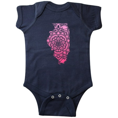 

Inktastic Illinois Silhouette Mandala Gift Baby Boy or Baby Girl Bodysuit