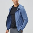 thumbnail image 5 of StSilkitty Athletic Jacket for Mens Full Zip Solid Color Long Sleeve Hooded T-Shirts with Pockets Running Workout Jackets, 5 of 9