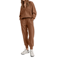 thumbnail image 3 of Fantaslook Womens 2 Piece Outfits Long Sleeve Half Zip Sweatsuits with Pockets Pullover Lounge Set, 3 of 8