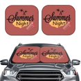thumbnail image 2 of Kll Summer Night Windshield Sun Shade 2-Piece Foldable Car Front Window Sunshade For Most Sedans Suv Truck - Auto Sun Blocker Visor Protector Blocks Max Uv Rays - Small, 2 of 7