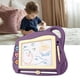 thumbnail image 5 of Tablero de dibujo magnético de plástico seguro de gran superficie con 3 sellos, fácil de borrar, para niños, para garabatear, escribir y pintar, morado, 5 of 12