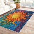 thumbnail image 1 of Celestial Rugs for Bedroom - Celestial Rug & Home Decor, Boho Burning Sun Rugs for Entryway, Washable Rugs, 3x5 Area Rug, Non Slip Soft Low Pile Indoor Door Mat, Aesthetic Carpet & Room Decorations, 1 of 7