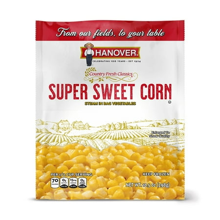 Hanover Super Sweet Corn, Country Fresh Classics, 14 oz Bag (Frozen)