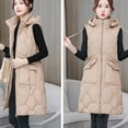 thumbnail image 5 of JURANMO Women's Ultra Light Long Down Vest,2024 Winter Women Warm Sleeveless Vests Long Jacket with Pockets Down Parkas Jackets Classic Solid Color Trendy Full Zipper Up Coats Lightweight, 5 of 9