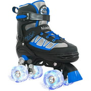 Nattork Roller Skates for Kids Girl Childs Adjustable Beginners Blue Medium(1Y-3Y)