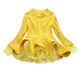 thumbnail image 3 of Luxalzxs Little Girls Knitted Sweater Dress Long Sleeve Winter Pullover Warm Cotton Crochet Tutu Dress Princess Christmas Dress Casual Wear Party Dresses 2-11 Years, 3 of 3