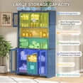thumbnail image 3 of S-HOME 70.9" Kitchen Pantry Storage Cabinet With LED Outlets, Buffet Cabinet with Doors and Wine Rack for Dining Room, 3 of 9