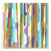 Epic Graffiti 'Rain Color' by Zigen Tanabe, Acrylic Glass Wall Art, 36"x36"