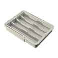 thumbnail image 1 of Organizador de cajones de cocina Organizador de cubiertos Expandible Multiusos Cubiertos Gris, 1 of 9