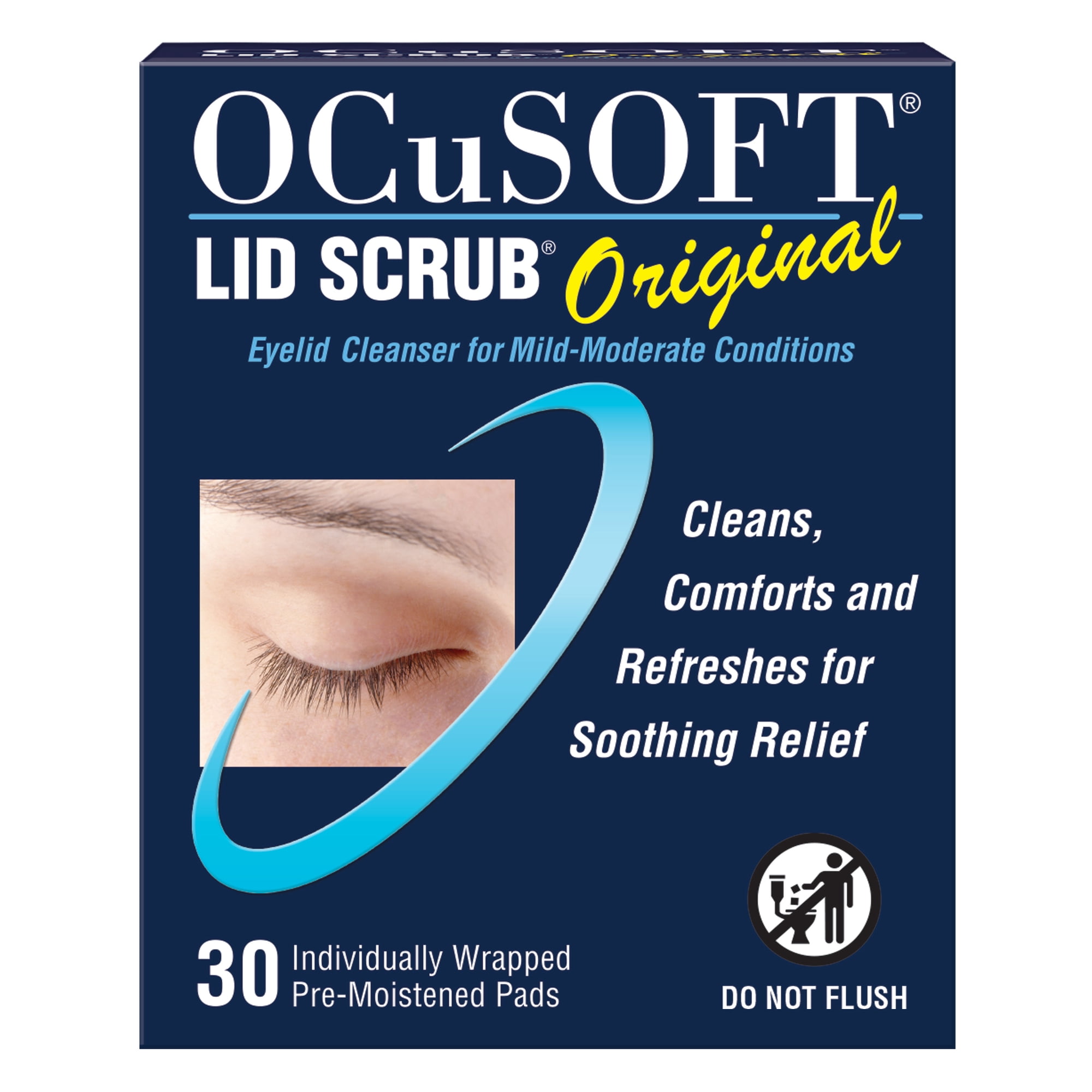 OCuSOFT Lid Scrub Original Eyelid Cleanser, 30 Count