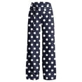 thumbnail image 2 of Women's Wide Leg Sweatpants with Pockets Polka Dot Baggy Side Drawstring Athletic Lounge Pants, 2 of 7