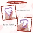 thumbnail image 4 of Clip en Forma de Corazón Uxcell [Paquete de 6] - Clip de Llaveros con Gancho de Resorte [Púrpura Claro/Aleación de Aluminio], 4 of 6