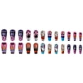 thumbnail image 2 of 24Pcs Pumpkin Halloween Press On Nails, Colored Spider Web Fake Nail Tips with Jelly Glue, Reusable Press On Nails for Women, DIY Festive Manicure Set for Halloween Parties and Trick-or-Treat, 2 of 5