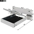 thumbnail image 6 of Full Size Upholstered Platform Bed with Hydraulic Storage Systems, Velvet Storage Bed Frame with 2 Lights, USB Ports and 2 Bedside Shelves, Bedroom Furniture No Box Spring Needed, Beige, 6 of 9