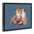thumbnail image 4 of Stupell Industries Cowboy Boots & Wildflowers Plants & Flowers Painting Black Floater Framed Canvas Art Print Wall Art, 31 x 25, 4 of 10