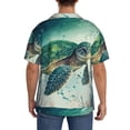thumbnail image 5 of Sigee Watercolor Turtle1 Print Men's Shirts Casual Button Down Short Sleeve Summer Beach Shirt Hawaiian Vacation Shirts Tee Shirt-, 5 of 7