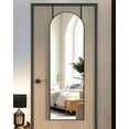 thumbnail image 2 of 48"x14" Mirror Full Length Door Hanging, Door Hanging Mirror or Bedroom Living Room Closet, Black, 2 of 13