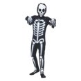 thumbnail image 4 of LILIYA Boys Halloween Skeleton Jumpsuit, 3D Print Luminous Zip Front Bodysuit, Stretchy Full Body Tight Onesie with Hood for Halloween Party and Stage Performance L, 4 of 7