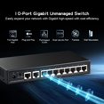 thumbnail image 2 of Conmutador Ethernet Binardat de 10 puertos Gigabit 8x100/1000 Mbps, 2 of 7
