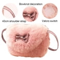 thumbnail image 3 of Mini bolsos de hombro peludos con nudo de lazo encantador para niños y niñas, bolsos cruzados, 3 of 6