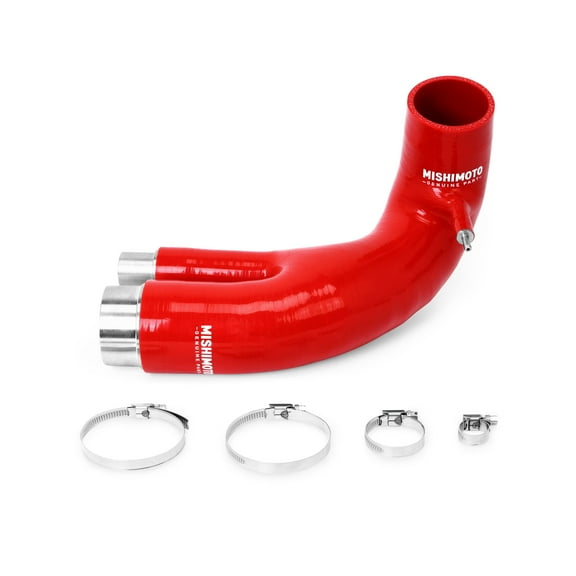 Mishimoto MMHOSE-MS3-07TIHRD Silicone Induction Hose Compatible With Mazda MazdaSpeed3 2007-2013/MazdaSpeed6 2006-2007   Red