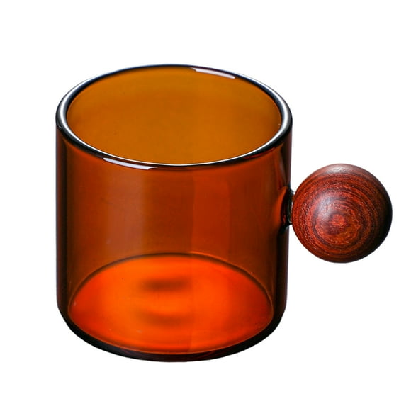 Taza de Vidrio Resistente al Calor Vaso de Licor Jugo Café Té Ámbar Sunnimix Taza de Café de la Leche