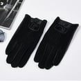 thumbnail image 3 of Labymos Men Knitted Goatskin Touch Screen Gloves for Daily Motorcycling Driving, 3 of 7