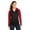 BLACK | DEEP RED, variant on SPORT-TEK LADIES SPRT_WICK VRSTY FLC FULL-ZIP HOODED JKT F20