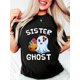 thumbnail image 1 of Halloween T-shirt 100% Cotton Sister Ghost Family Matching Costumes Outfit Gift T-Shirt Women's Tee Causal Breathable Classic Comfort Tops, 1 of 6