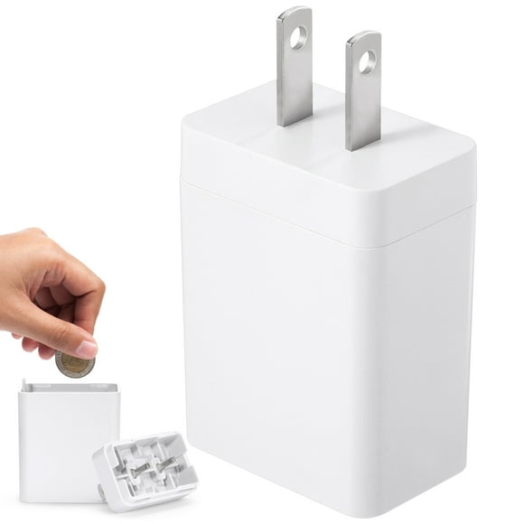 Enchufe de cargador falso, caja oculta secreta, caja adaptadora falsa, contenedor oculto