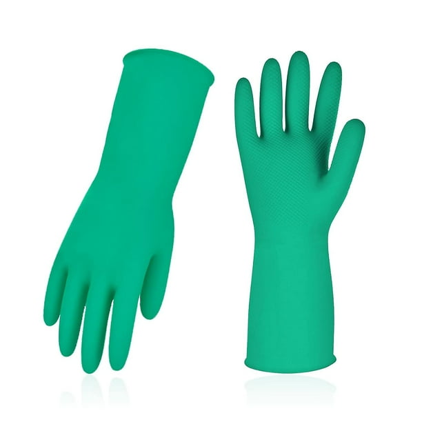 Reusable household cleaning gloves rubber dishwashing gloves extra thickness long sleeves Walmart