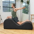 thumbnail image 3 of Avana Luvu Lounger - Elegant Chaise Lounge Chair for Yoga, Exercise, Stretching, Massage and More - High Density Foam Core, Black, 3 of 6