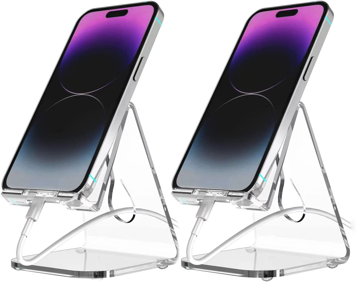 HZKAICUN Acrylic Cell Phone Stand, Office Phone Holder, Office Desk