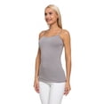 thumbnail image 2 of Women's Top Camisole Scoopneck with Straps, L, Taupe Grey, by Ambesonne, 2 of 4