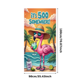 thumbnail image 2 of Tropical Flamingo Summer Beach Banner Decorative Pink Bird Palm Trees Vacation for Beach Party Outdoor Picnic Poolside, 2 of 7