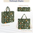 thumbnail image 6 of FORMRS Womens Corduroy Tote Bag Crossbody Shoulder Handbag with Pocket, Green Flowers Pattern, 6 of 7
