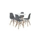 thumbnail image 1 of Comedor Alterego Redondo Blanco con 4 Sillas Grises, 1 of 2
