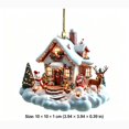 thumbnail image 6 of Acrylic Snow House Christmas Ornament, 3.94 Inch Lighted Hanging Decoration, Winter Cottage Pendant for Holiday Tree and Festive Gift Giving, 6 of 7