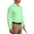 thumbnail image 4 of Yungyresw Polo Shirts for Men Solid Color Loose Fit TShirts Breathable Fabric Long Sleeve Polo for Spring Wear, 4 of 6