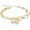 Bow, variant on Tennis Link Bracelet for Women Gold Brass Bangle