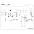 thumbnail image 3 of Kingston Brass KB8915NFL NuWave French Widespread Bathroom Faucet, Oil Rubbed Bronze, 3 of 3